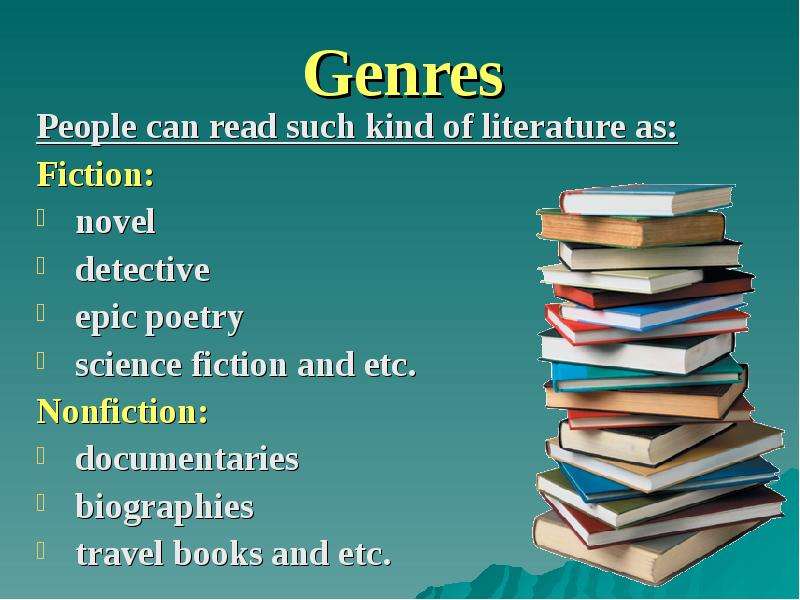 Genres People can read such
