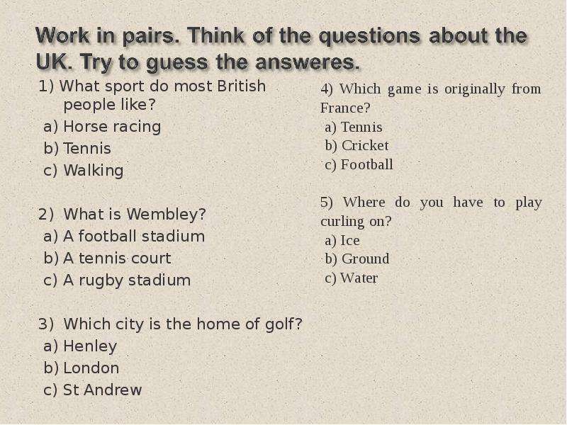 What sport do most British