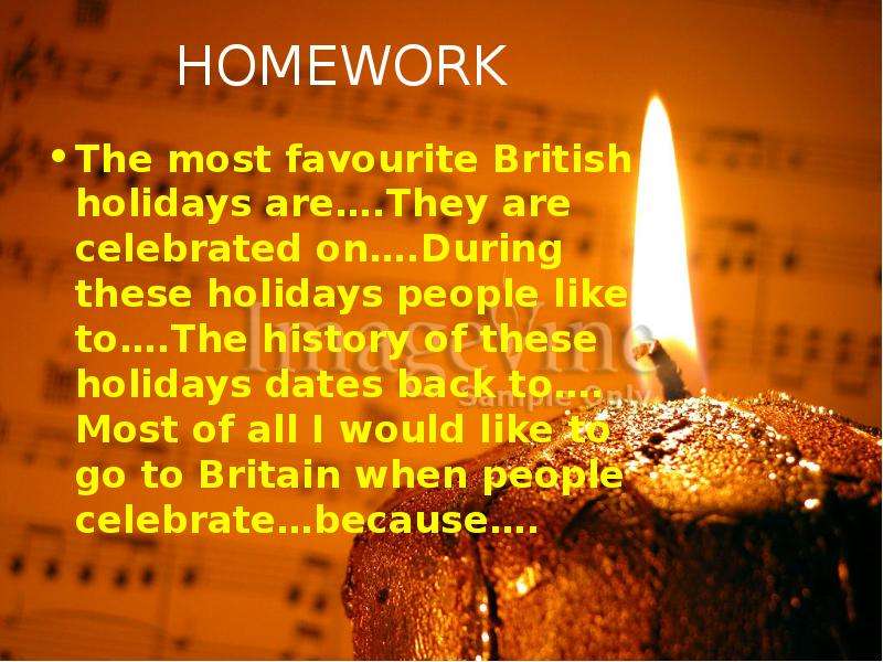 HOMEWORK The most favourite