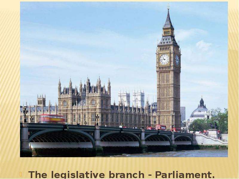The legislative branch -