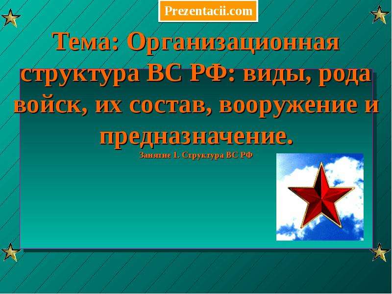 Презентация Скачать презентацию Организационная структура ВС РФ