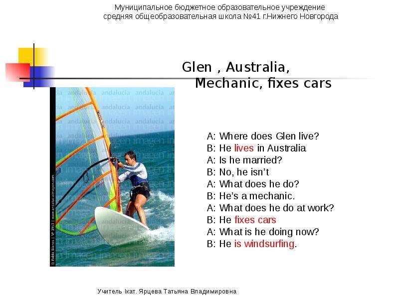 Glen , Australia, Mechanic,