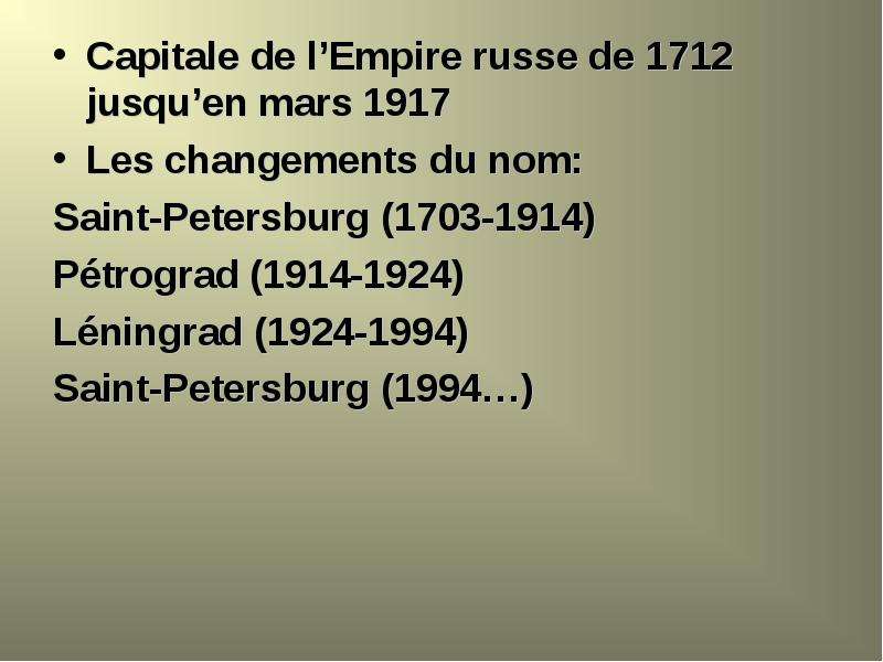 Capitale de l Empire russe de