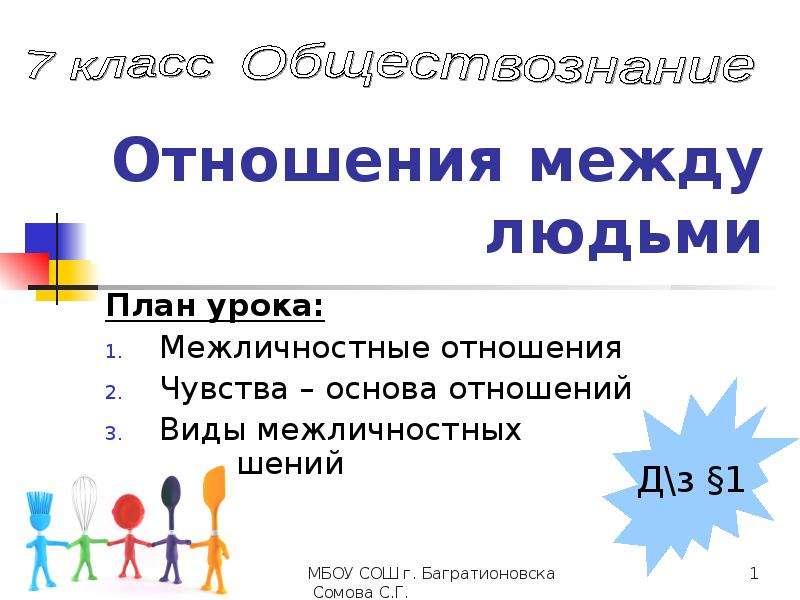 Презентация Скачать презентацию Отношения между людьми (7 класс)