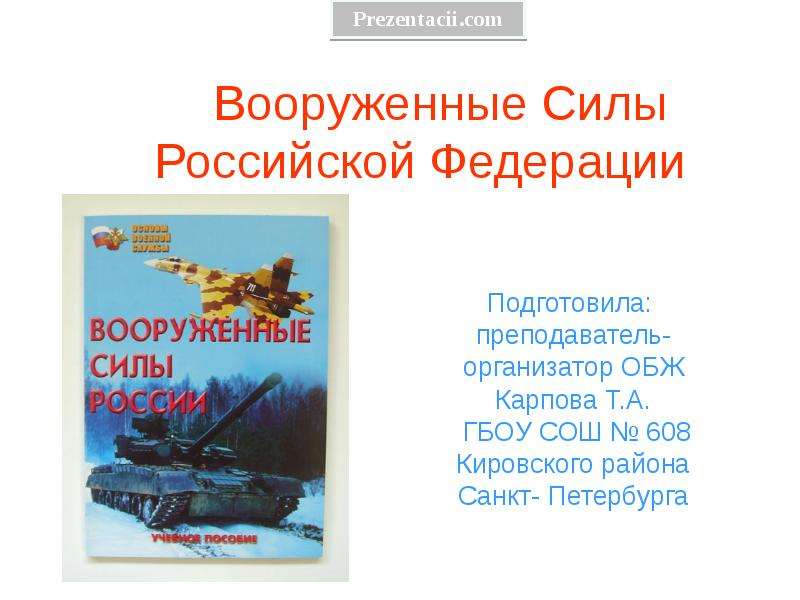 Презентация Скачать презентацию Вооруженные Силы Российской Федерации