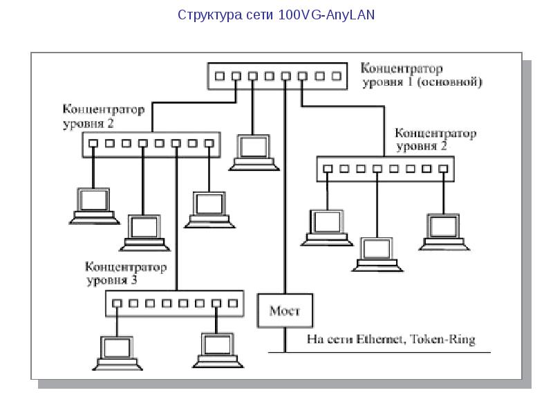 Структура сети VG-AnyLAN