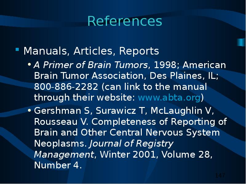 References Manuals, Articles,