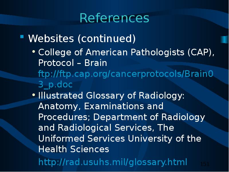References Websites continued