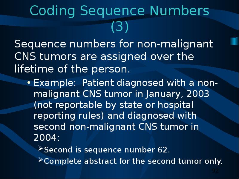 Coding Sequence Numbers