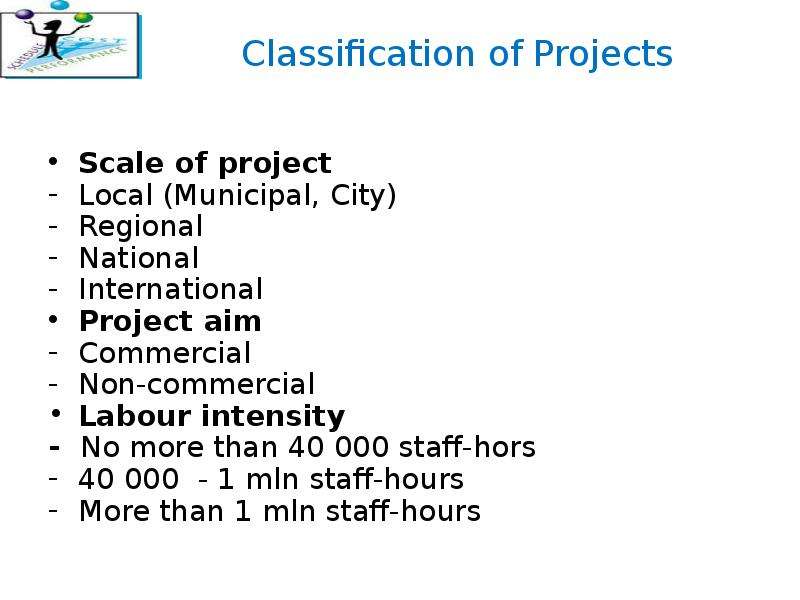 Classification of Projects