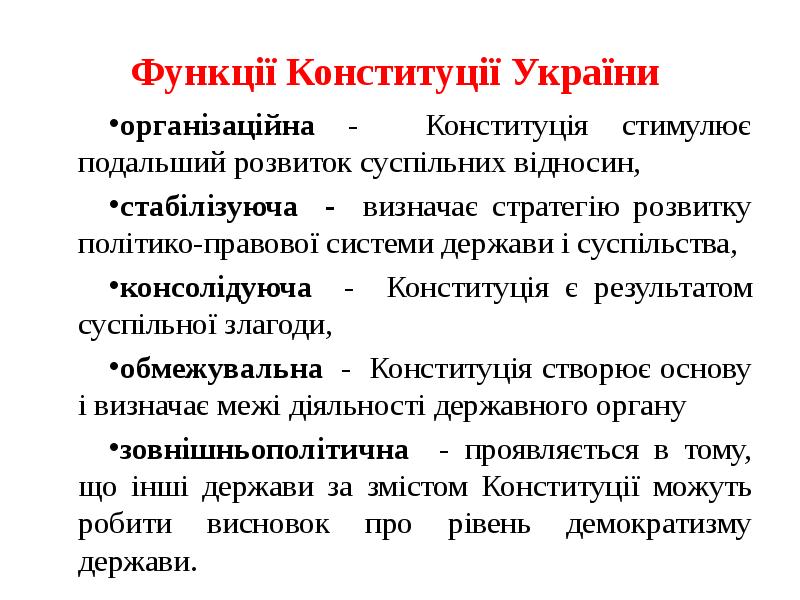 Функц Конституц Укра ни орган