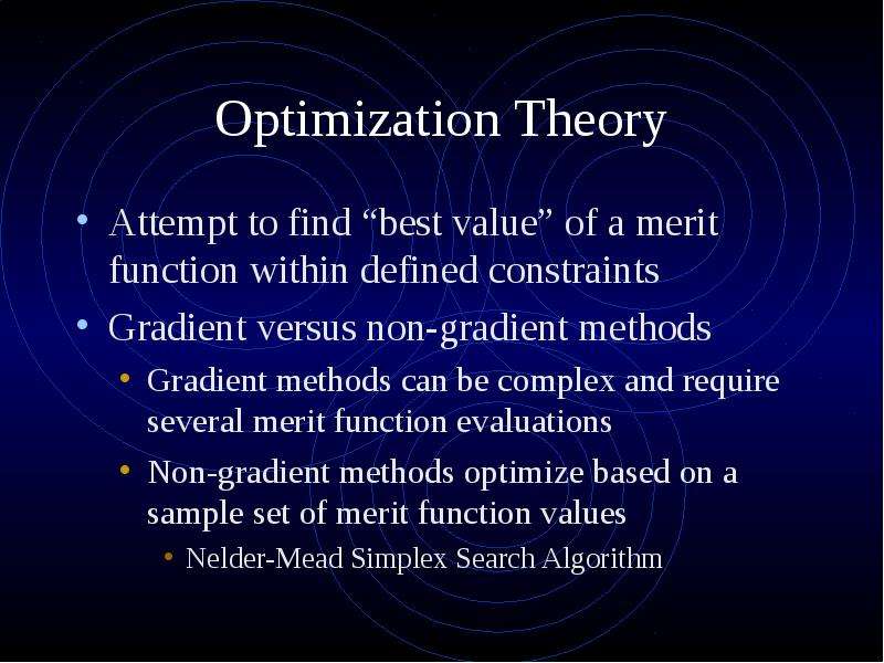 Optimization Theory Attempt