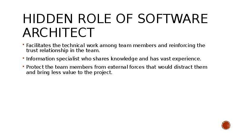 Hidden Role of Software