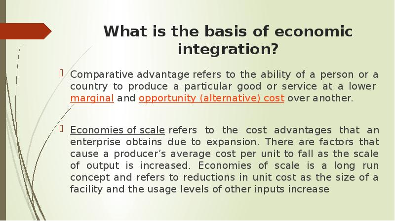 What is the basis of economic