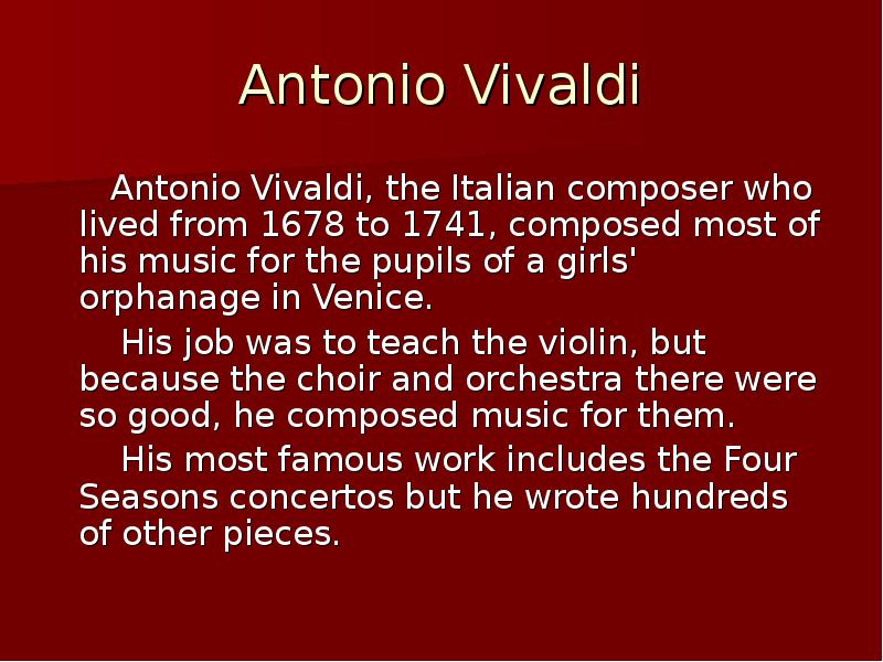 Antonio Vivaldi Antonio
