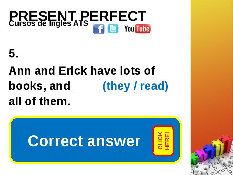 PRESENT PERFECT . Ann and