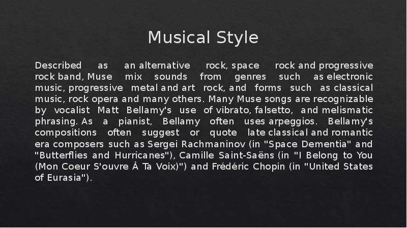 Musical Style Described as an