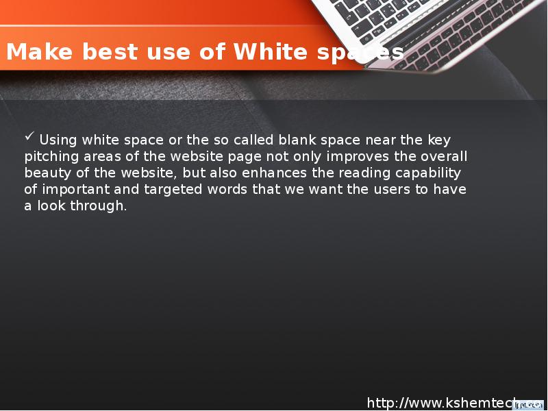 Make best use of White spaces