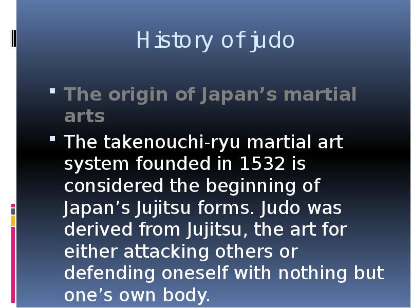 History of judo The origin of