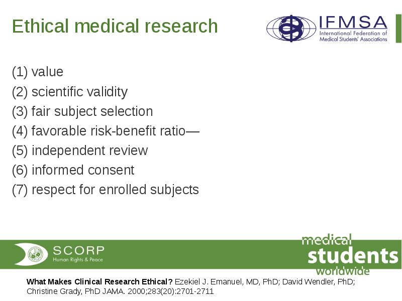 Ethical medical research