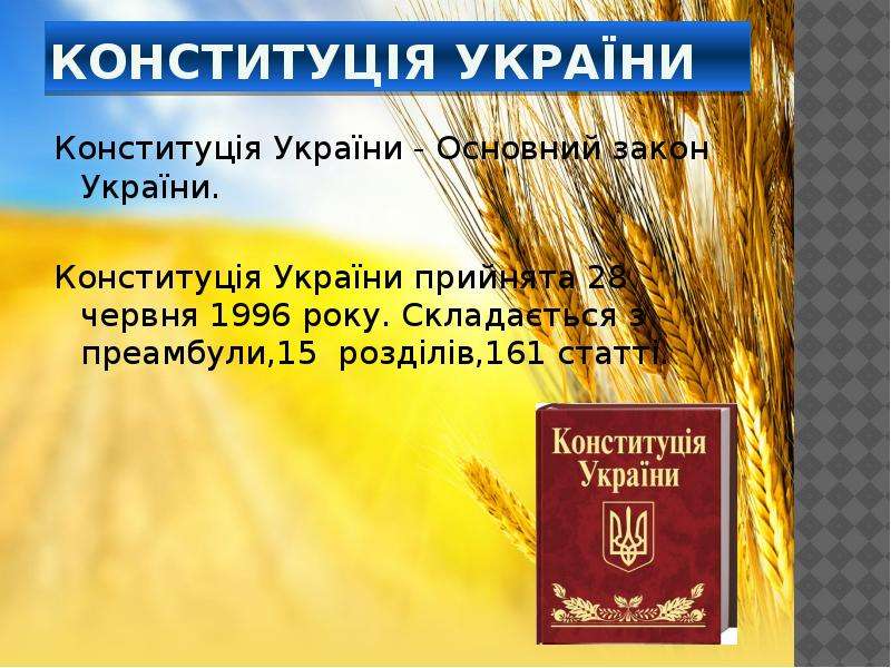Конституц я Укра ни Конституц