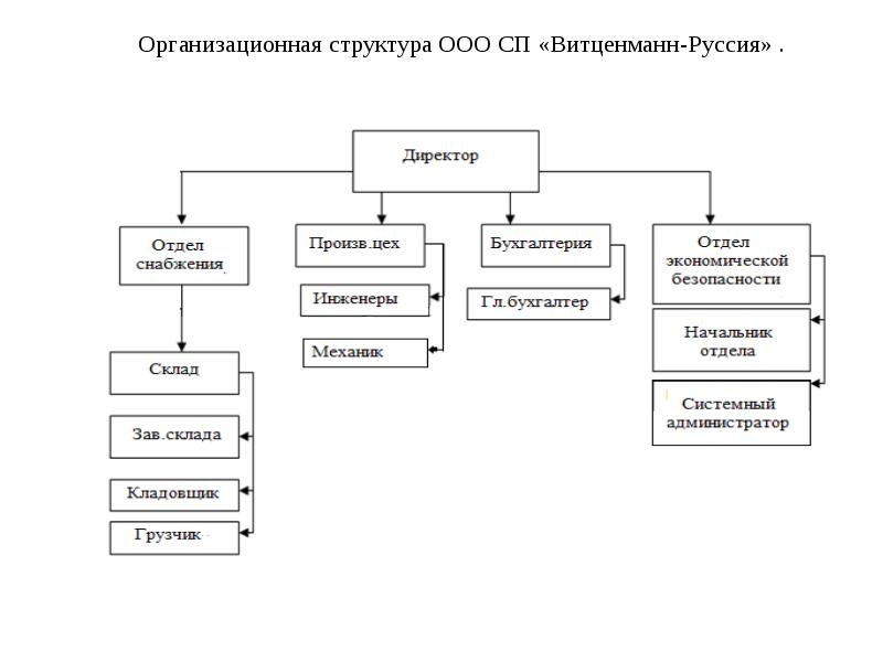 Организационная структура ООО