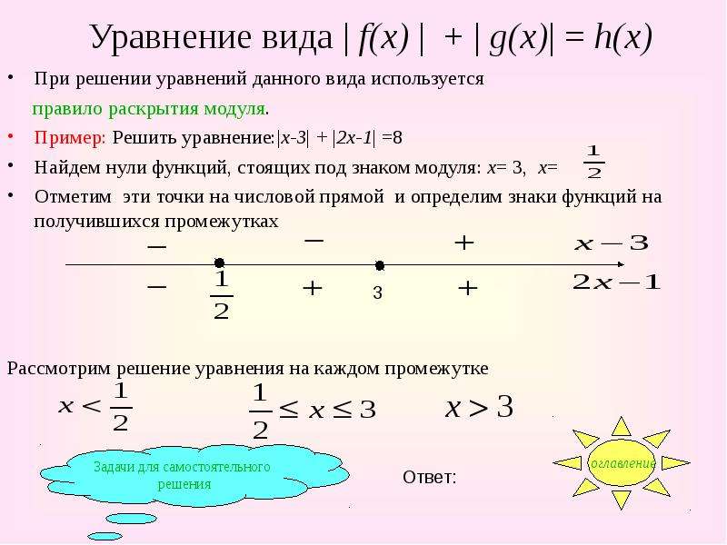 Уравнение вида f x g x h x