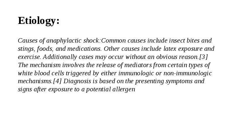 Etiology Causes of