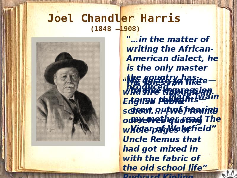 Joel Chandler Harris quot My