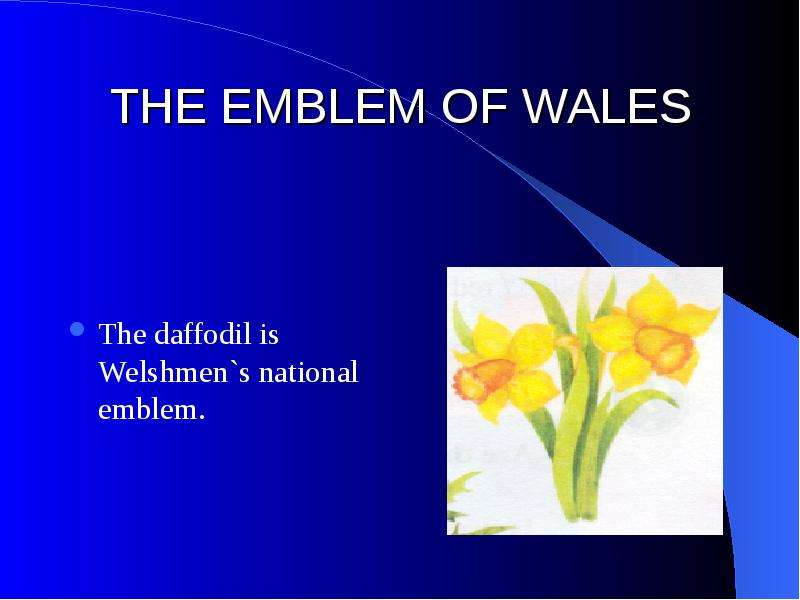 THE EMBLEM OF WALES The