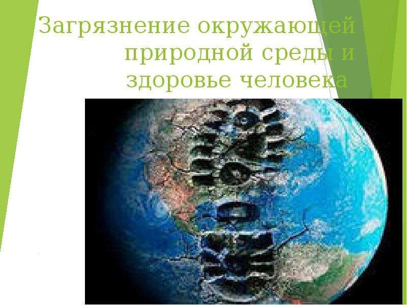 Презентация Загрязнение окружающей природной среды и здоровье человека
