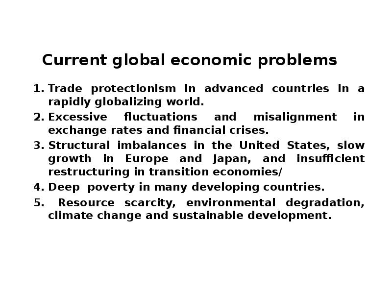 Сurrent global economic