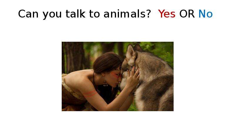 Can you talk to animals? Yes
