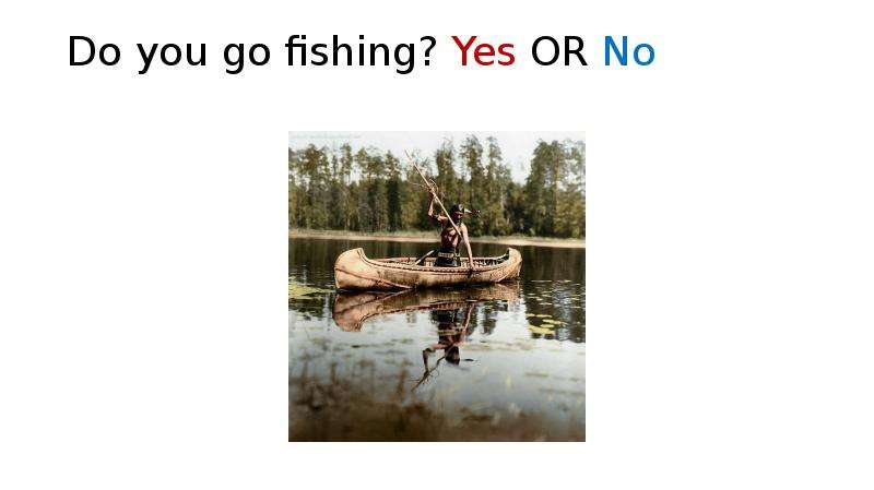 Do you go fishing? Yes OR No