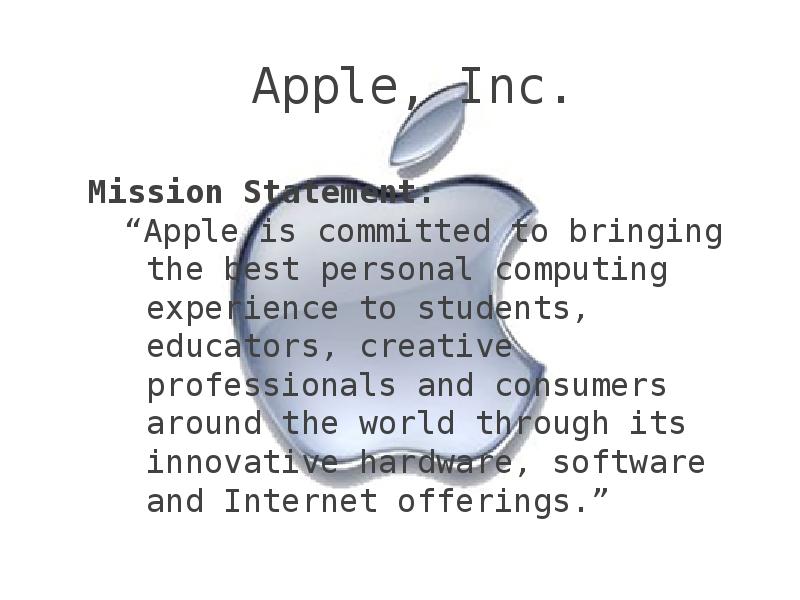 Apple, Inc. Mission Statement