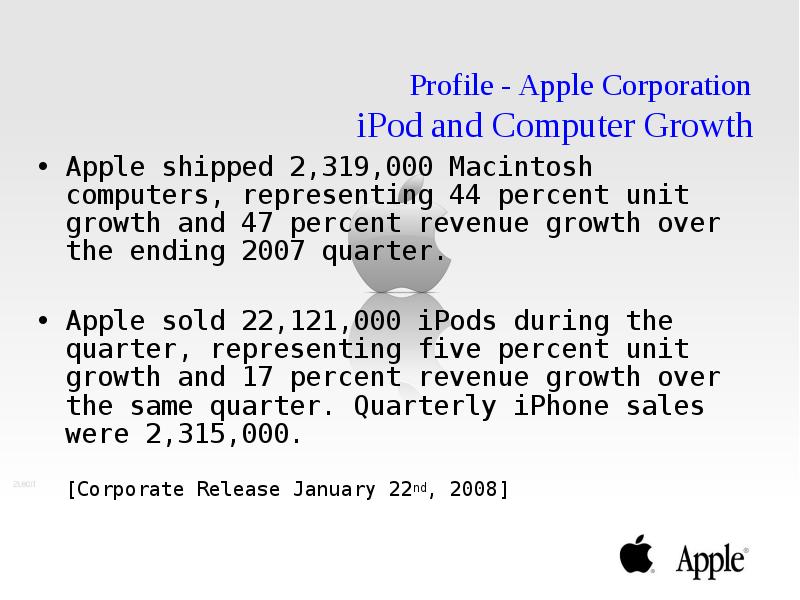 Profile - Apple Corporation