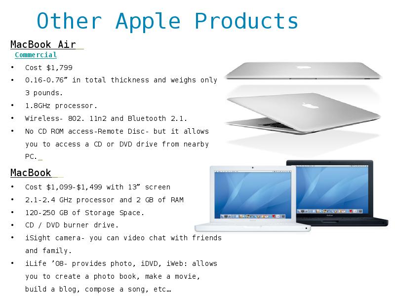 Other Apple Products MacBook