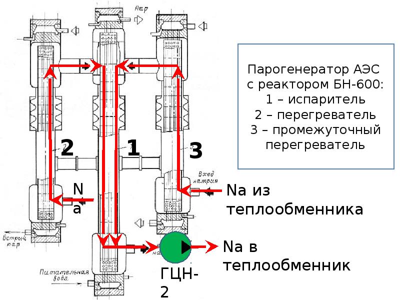 Парогенератор АЭС с реактором