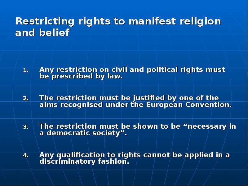 Restricting rights to