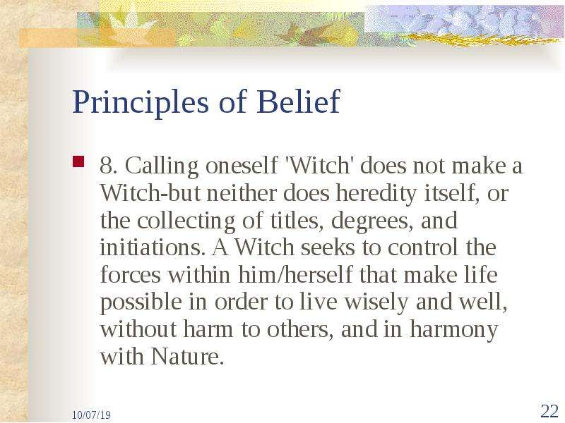 Principles of Belief .