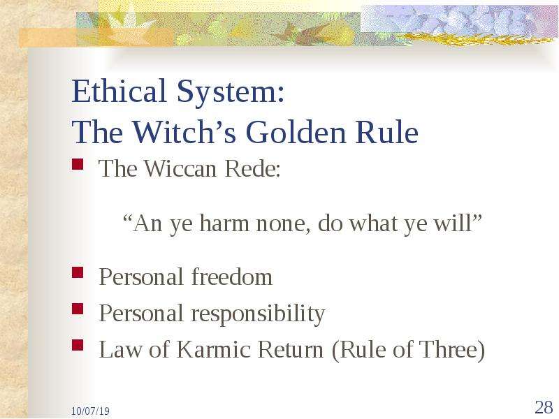 Ethical System The Witch s