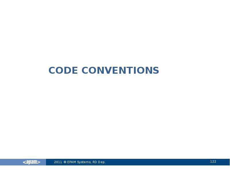 Code conventions