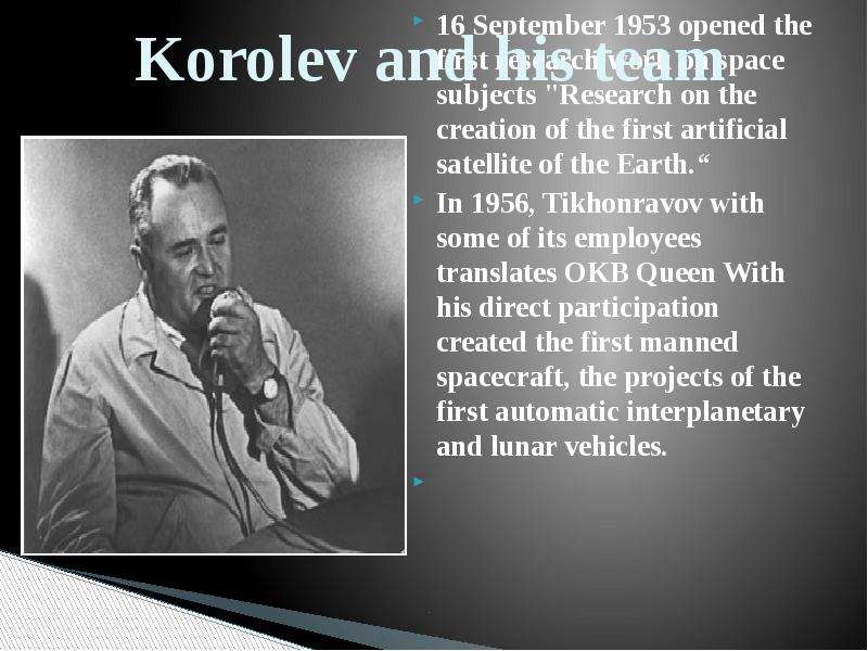 Korolev and his team