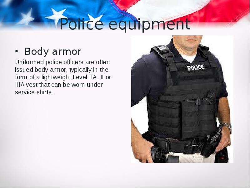 Police equipment Body armor
