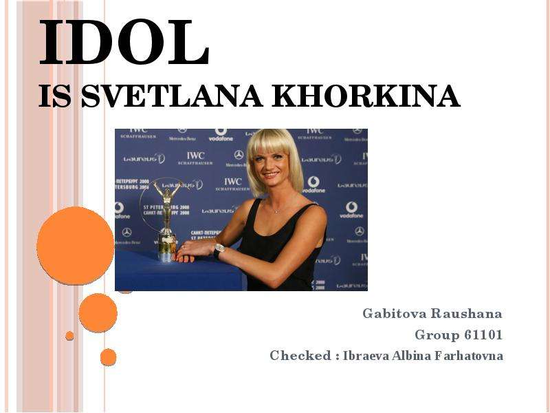 Презентация My sport idol is Svetlana Khorkina