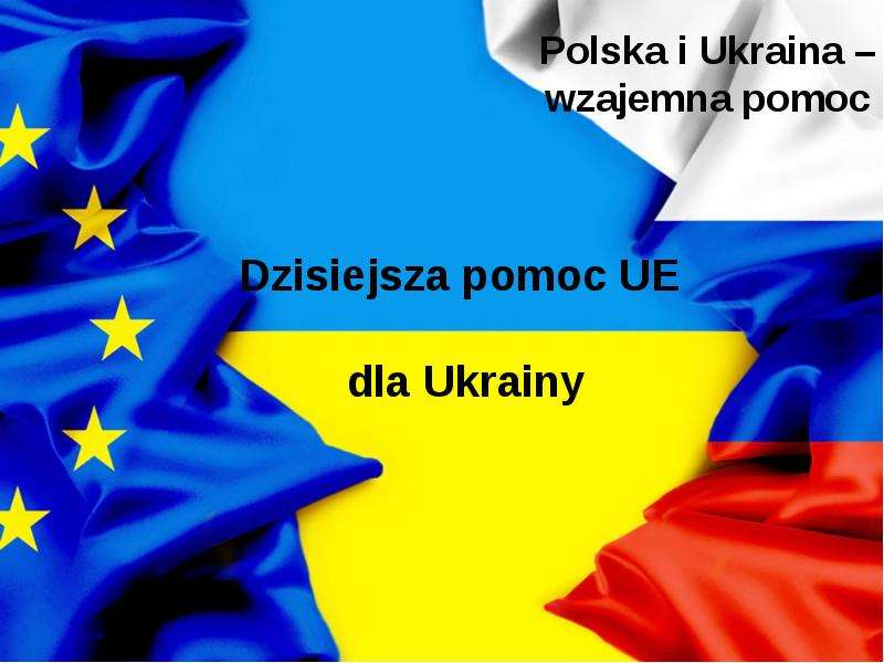 Презентация Polska i Ukraina – wzajemna pomoc. Dzisiejsza pomoc UE dla Ukrainy