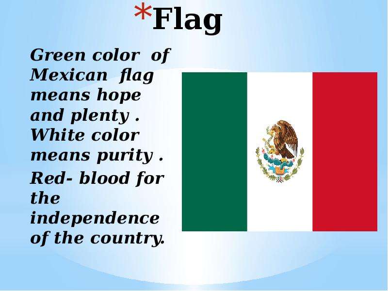 Flag Green color of Mexican