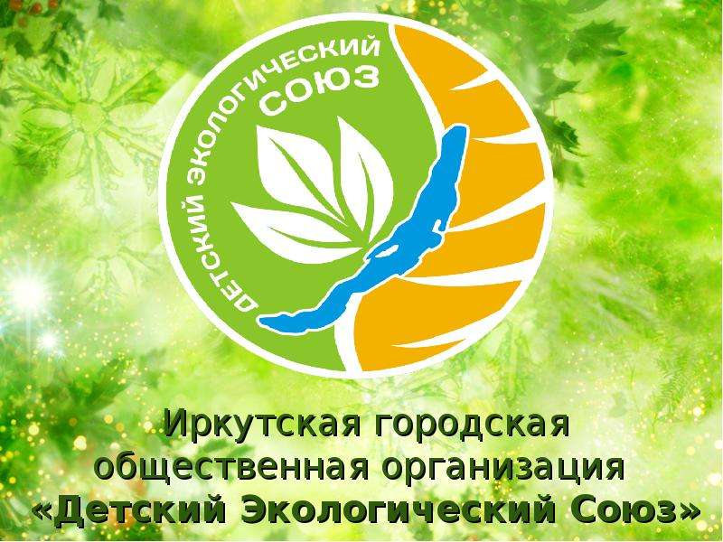 Презентация Иркутская городская общественная организация «Детский экологический союз»