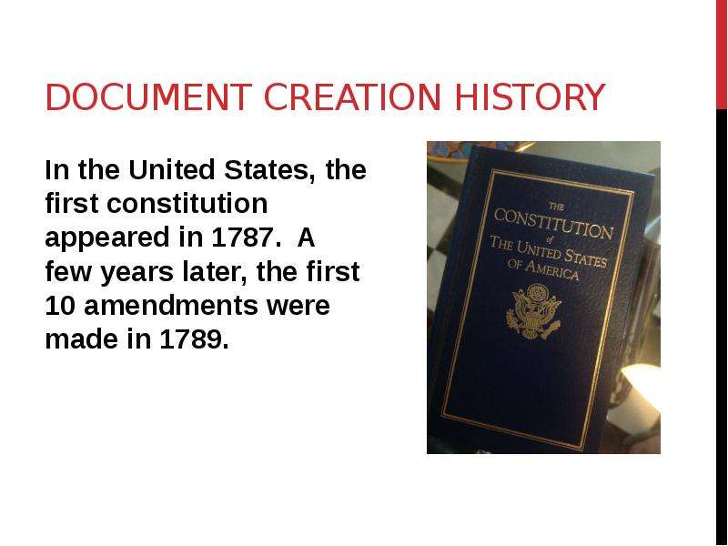 document creation history In
