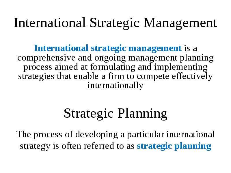 International Strategic